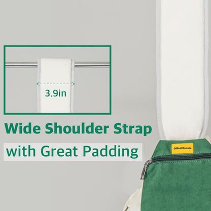Ollie&Bonnie Dog Sling Carrier for Small Dogs, Hands-Free Design, Floor Support Pad, Cushioned Adjustable Shoulder Strap, Suitable for Puppies and Pets.