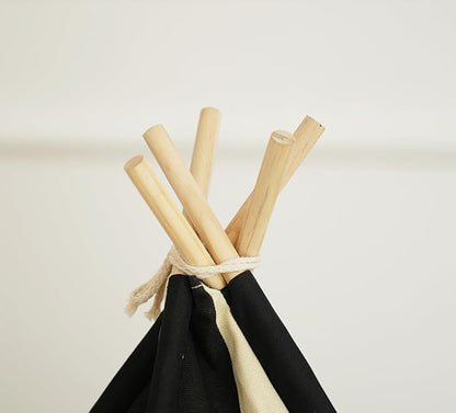 Solid Wood Cat Tent Indoor with Thick Mat,Portable Dog House Dog Teepee Tent,Cute Cat Teepee Cave, Cat Bed,Dog Bed Tent,Puppy Bed Tent,Bunny Tent,Pet Tent Teepee