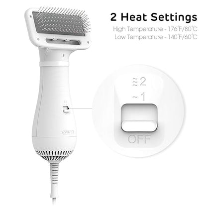 iPettie Pet Drying Hair Dryer, Compact, Lightweight, Portable, White
