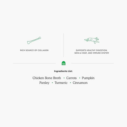 Open Farm Bone Broth, Food Topper for Both Dogs and Cats with Responsibly Sourced Meat and Superfoods Without Artificial Flavors or Preservatives, 12oz (Harvest Chicken)