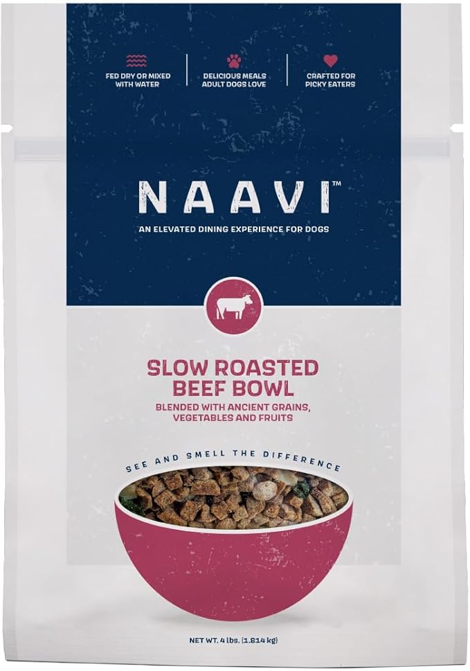 Slow Roasted Beef Bowl with Ancient Grains, Vegetables & Fruits, Premium Dog Food Topper for Adult Dogs - 4lb