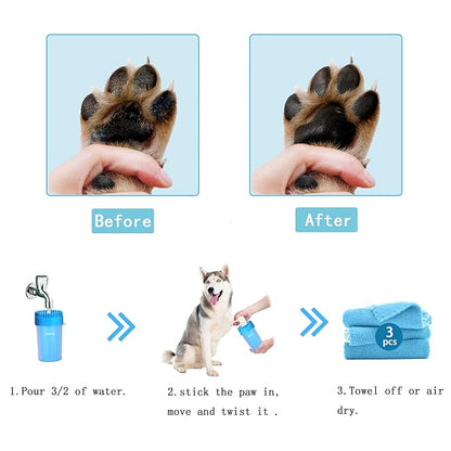Large/Extra Large Dog Paw Washer for Dogs - Big Pet Foot Cleaner Cup with L/XL Size for Larger Breeds