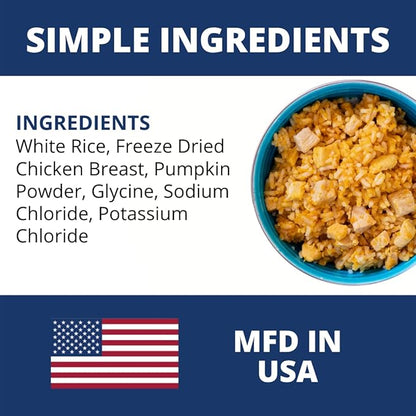 Under the Weather Bland Diet for Dogs | Easy to Digest for Sick Dogs |Always Be Ready | Contains Electrolytes - All Natural Freeze Dried 100% Human Grade Meats | 1 Pack - Rice, Chicken & Pumpkin - 6oz