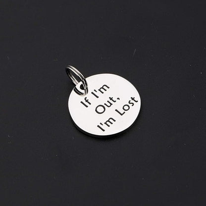 Gzrlyf Pet ID Tag Engraved If I’m Out I’m Lost Pet Tags for Dog Cat