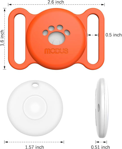 GPS Tracker Dog Collar Holder, Mini GPS Cat Dog Tracker Case, Real-Time Location Pet Tracking Smart Tracker (iOS Only), No Monthly Fee Cat Collar Holder(Locator Included)