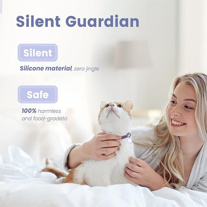 Pawaii QR Code Pet ID Tag, Silent Silicone Dog ID Tag, Modifiable Pet Online Profile, Free Online Pet Page Emergency Contact, Scan QR Receive Instant Pet Location Alert Email, 1Pack (Purple)