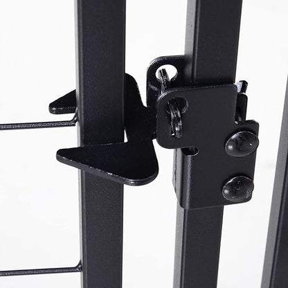 PawHut 4.6' x 4.6' x 5' Outdoor Dog Kennel, Walk-in Pet Playpen, Welded Wire Steel with Water and UV-Resistant Canopy, Black