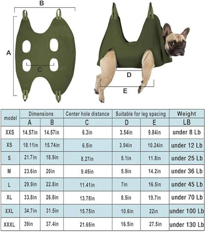 10 in 1 Pet Grooming Hammock Harness with Nail Clippers/Trimmer, Nail File, Comb,Dog Nail Hammock, Dog Grooming Sling for Nail Trimming/Clipping