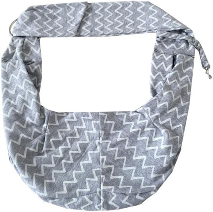 Surblue Dog Sling Carrier Bag with Hands-Free Reversible Belts, Safe Comfortable Adjustable Crossbody Shoulder Outdoor Travel Pet Tote Suitable for Small Pet Cat Puppy up to 12 lb (Blue Wave)