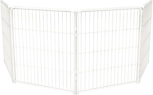 FXW Homeplus Dog Playpen for Indoor Use - Stress-Free and Safe Play, Heavy Duty 32 Inch 4 Panels Dog Pen for Puppies, Small and Medium Dogs, White│Patented