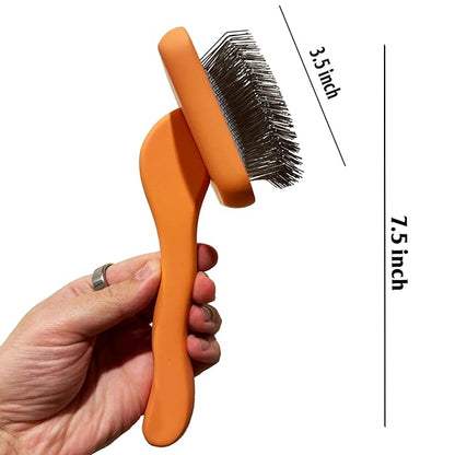 Slicker Brush for Grooming Shedding Medium & Long Haired Dogs - Pin Brush for Poodles, Goldendoodles and Doodle Breeds (Large)