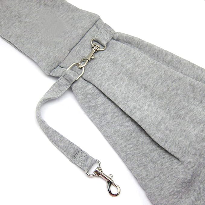 Pet Sling Carrier Bag Travel Tote for Cats Dogs, Up to 16 lbs (Gray)