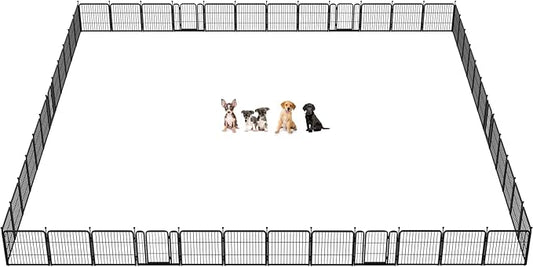 FXW Rollick Dog Playpen for Yard, RV Camping, 24 inch 48 Panels for Puppy and Small Dogs│Patented