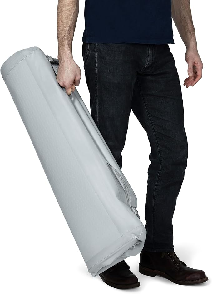 Diggs Enventur Large Dog Kennel - Portable Indoor & Outdoor Dog Kennel - Inflatable Ultra-Durable Travel Crate for Safe Car Travel & Adventures - 40”L x 24”W x 30”H (Grey)