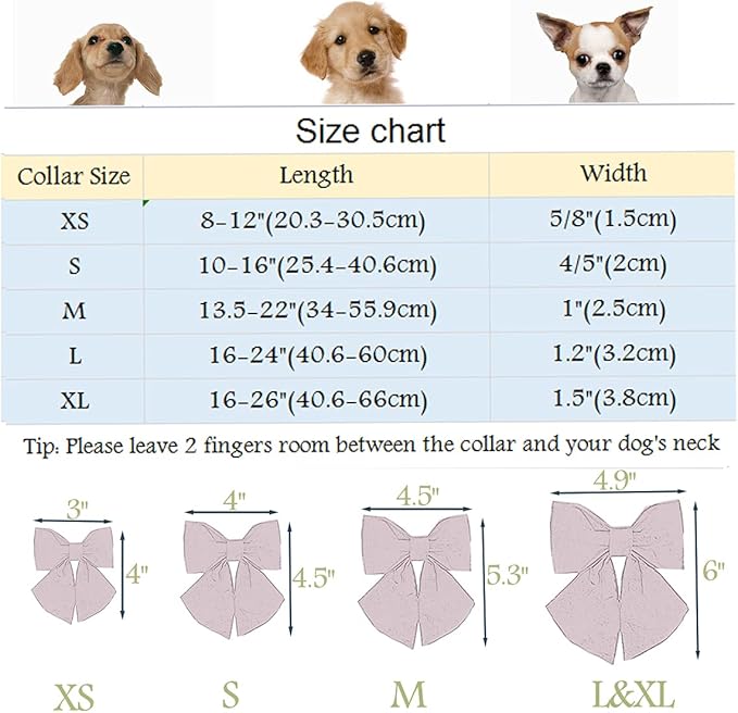 ARING PET Fall Dog Collar-Cotton Halloween Plaid Dog Collar with Bowtie, Adjustable Orange Halloween Dog Collars Pet Necklace with Metal Buckle for Girl&Boy Dogs