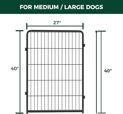 FXW Homeplus Dog Playpen for Indoor Use - Stress-Free and Safe Play, Heavy Duty 40 Inch 4 Panels Dog Pen for Medium and Large Dogs, Black│Patented
