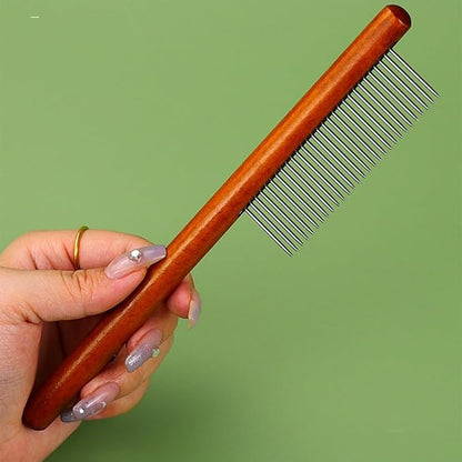 Wooden Small Dog Grooming Brush - Perfect for Shih Tzus, Yorkies, and Maltipoos - Ideal Puppy Hair Brushes for Maltese and Small Breeds (Loose Type)
