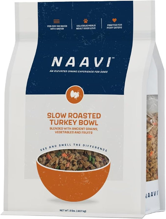 Slow Roasted Turkey Bowl with Ancient Grains, Vegetables & Fruits, Premium Dog Food Topper for Adult Dogs - 2lb
