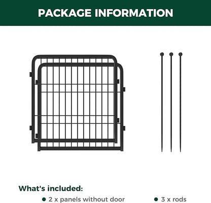 FXW Rollick Dog Playpen for Yard, RV Camping, 24 inch 2 Panels for Puppy and Small Dogs│Patented