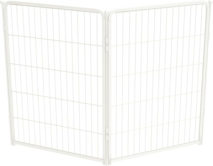 FXW Homeplus Dog Playpen for Indoor Use - Stress-Free and Safe Play, Heavy Duty 40 Inch 2 Panels Dog Pen for Medium and Large Dogs, White│Patented