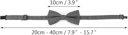 Segarty Puppy Bow Ties, 10 PCS Dog Bowtie Collar Bulk Holiday Cat Collar Grooming Bows for Pet Photography Festival Party Neck Wear Gift, Cute and Plaid Patterned