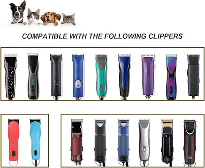 10 Pack Detachable Pet Dog Grooming Clipper Ceramic Blade Sets,Compatible with Andis Size 10 Cut Length 1/16"(1.5mm),Compatible with andis/Oster A5/Wahl 10KM Series Clippers