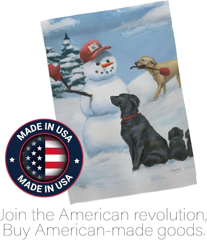 Breeze Decor Snow Pals House Flag 2 pcs Pack Dog Puppy Spoiled Paw Canine Fur Pet Nature Farm Animal Creature Decoration Banner Small Garden Yard Gift Double-Sided, Made in USA