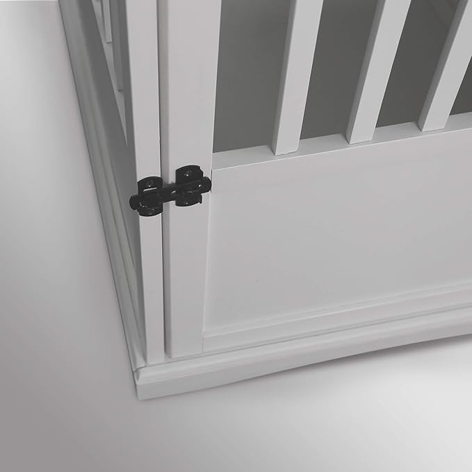 Casual Home Wooden Pet Crate, End Table, Medium, New White