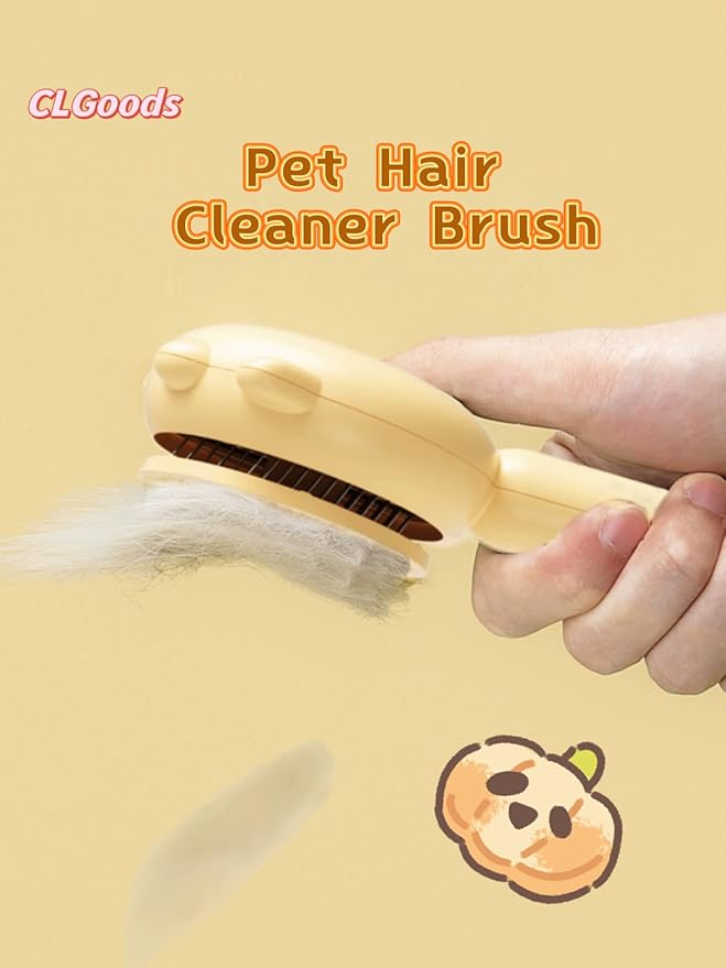 Pet Grooming Comb with One-Button De-Shedding, Pet Dematting Comb，Dog-Cat Comb, Pet Hair Cleaner Comb