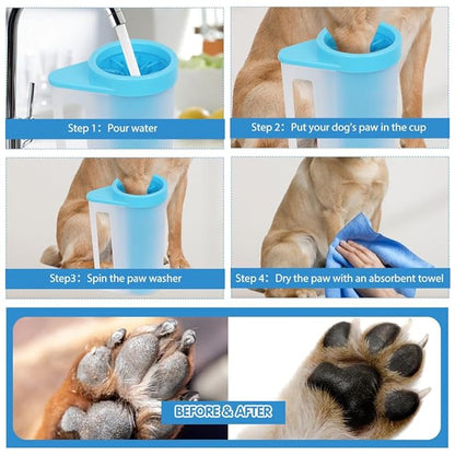Portable Paw Washer - Fast Clean Foot Cleaner for Small, Medium and Large Dogs and Cats