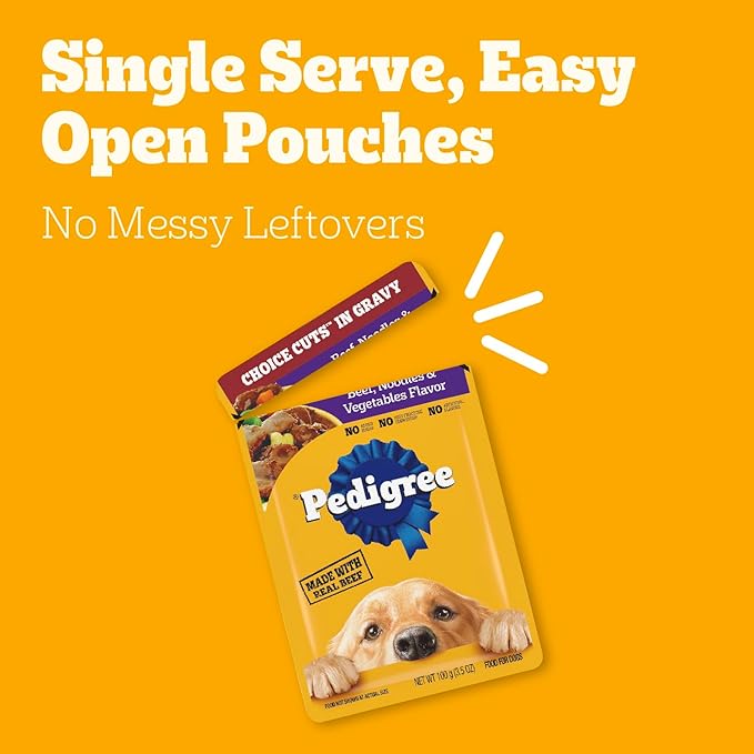 Pedigree Choice Cuts in Gravy Wet Dog Food 8-Count Variety Pack, 3.5 oz. Pouches (Pack of 2)