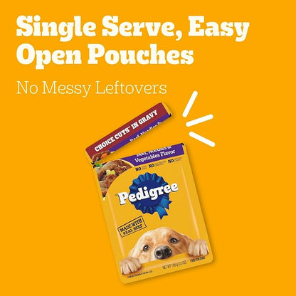Pedigree Choice Cuts in Gravy Wet Dog Food 8-Count Variety Pack, 3.5 oz. Pouches (Pack of 2)