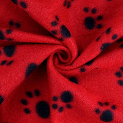 Comsmart Dog Blankets for Small Dogs, 6 Pack Puppy Blanket Cute Paw Print Pet Blanket for Dog, Puppy, Cat, Kitten, 24x28 inches, Red