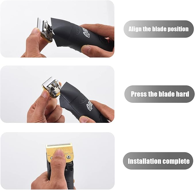 10/15/30/40Blade Dog Grooming Detachable Ceramic Blade Compatible with Andis Hair ClippersCut Length 1/16" 1.5mm, 3/64" 1.2mm，1/50" 0.5mm，1/100" 0.25mm(Gold)