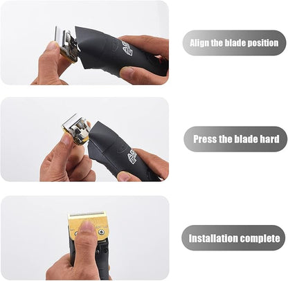 10/15/30/40Blade Dog Grooming Detachable Ceramic Blade Compatible with Andis Hair ClippersCut Length 1/16" 1.5mm, 3/64" 1.2mm，1/50" 0.5mm，1/100" 0.25mm(Gold)