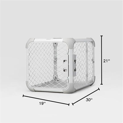 DIGGS Evolv Dog Crate - Slim, Durable Dog Kennel with Removable Ceiling Panel and Modular Design - Safe, Stylish, and Convenient (Ash, Medium)