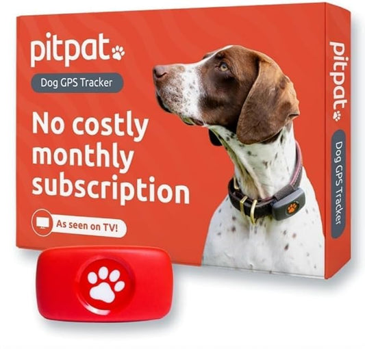 Dog GPS Tracker - No Subscription Fees - Suitable for All Dogs and Fits All Collars - Smart Activity Tracker, Satellite Tracking with Unlimited Range - 100% Waterproof Pet Tracker (Red)
