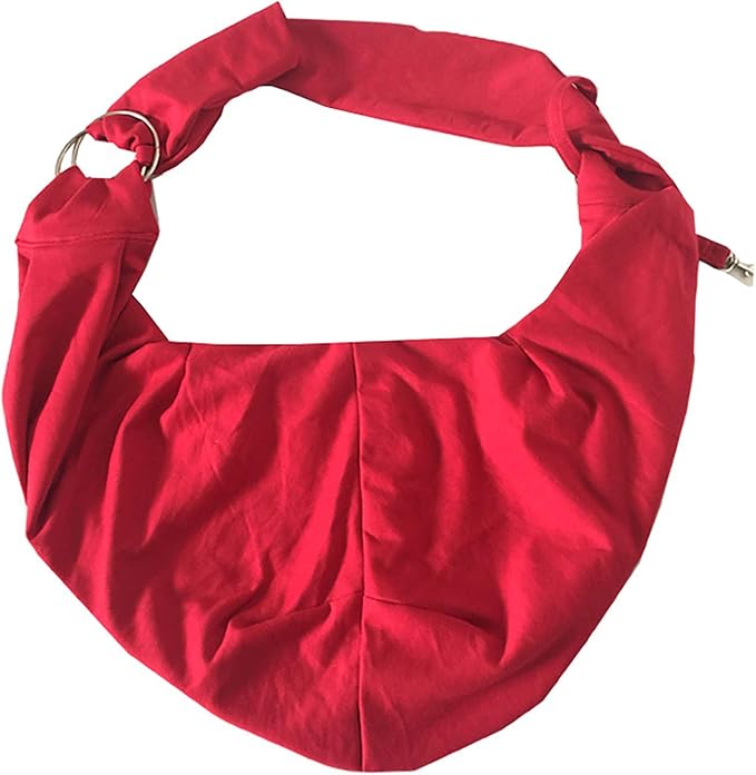 Surblue Pet Sling Carrier Bag with Hands-Free Reversible Belts, Safe Comfortable Adjustable Crossbody Shoulder Outdoor Travel Pet Tote Suitable for Small Dog Cat Puppy up to 12 lb (New Red)