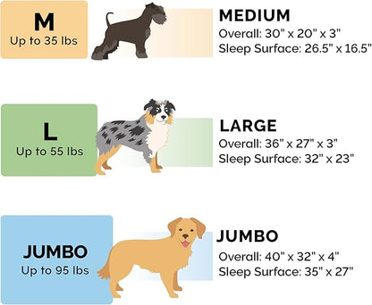 Furhaven Cooling Gel Dog Bed for Large/Medium Dogs w/ Removable Bolsters & Washable Cover, For Dogs Up to 55 lbs - Pinsonic Quilted Paw L Shaped Chaise - Bluestone, Large