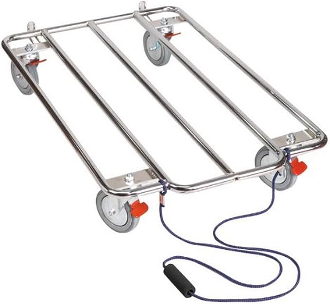 ProSelect Kennel Karts — Heavy-Duty Steel Chrome Carts with Wheels Designed to Move Kennel Cages Around Grooming Shops, Animal Clinics, Shelters, or Rescues