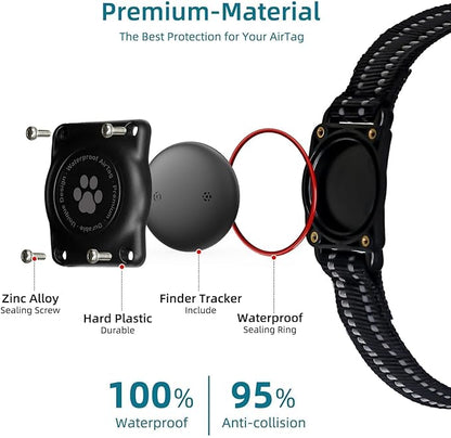 GPS Tracker for Dogs (1 Pack), Mini GPS Cat Tracker, Smart Pet Activity Tracker (iOS Only), No Monthly Fee, Compatible with Apple Find My, Anti-Lost, Finder Tag for Vehicles/Pets/Kids/Items