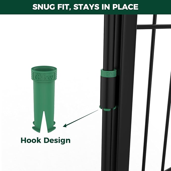 FXW 32 Pieces Muffler Tubes, Compatible with FXW Rollick/Instant Dog Playpen (Replacement for HomePlus/Dog Gate), Green│ Patented
