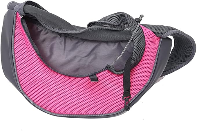 Pet Dog Sling Carrier, Breathable Mesh Portable Travel Safe Pet Sling Shoulder Bag Carrier with Adjustable Non-Slip Shoulder Strap for Small Dogs Cats Puppy