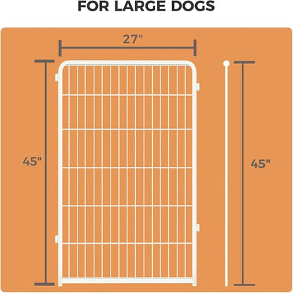 FXW Homeplus Dog Playpen for Indoor Use - Stress-Free and Safe Play, Heavy Duty 45 Inch 2 Panels Dog Pen for Large Dogs, White│Patented
