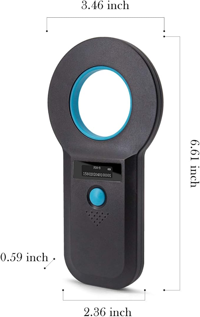 Smoostart Microchip Scanner, 1000 Records Increased Huge Data Storage Upload to PC, Scanning Distance and Speed Increase, Only Compatible with FDX-B/EMID (15/10) Digits Microchips