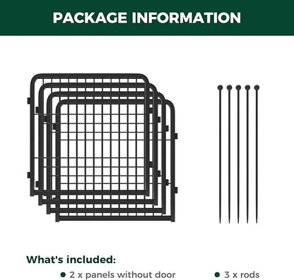 FXW Rollick Dog Playpen for Yard, RV Camping, 24 inch 4 Panels for Puppy and Small Dogs│Patented