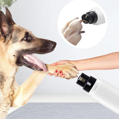 Dog Nail Clipper for Large Dogs - Silent Dog Nail Polisher with LED Light, Speed Sensor, Diamond Head and Dust Collector, 2-Speed Rechargeable - Small Dog Nail Polisher (Light Green)