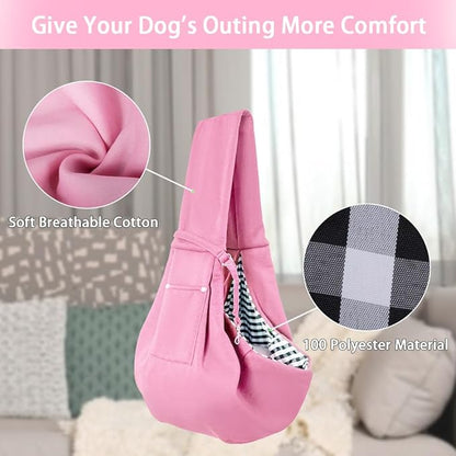 FEimaX Dog Sling Carrier, Pet Papoose Slings Bag for Small Dogs Cats, Puppy Hands Free Satchel Tote Pouch Carriers Doggie Crossbody Shoulder Carry Bags for Outdoor Travel