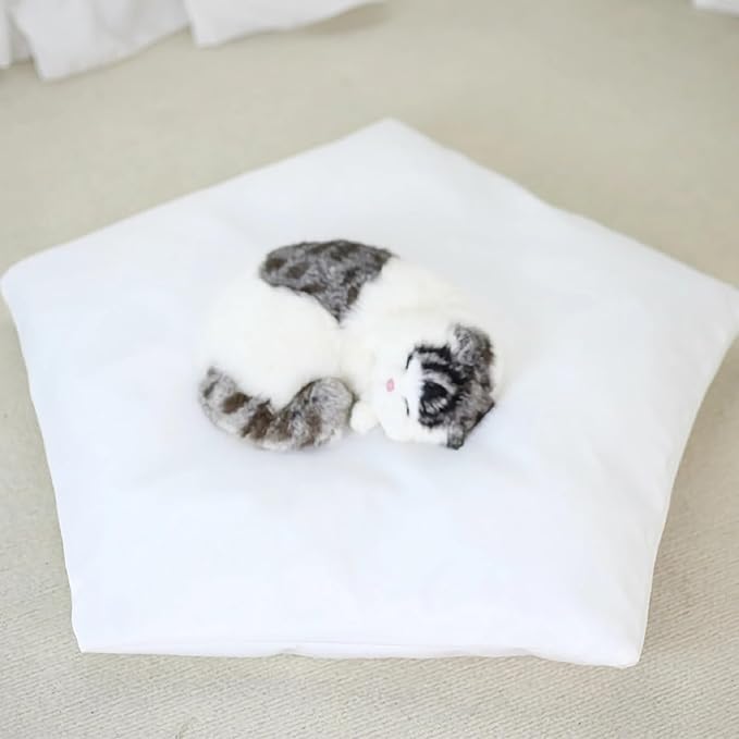 Dog & Cat Teepee Tent Bed - Portable Indoor/Outdoor Pet Tent with Cozy Cushion, Removable & Washable, White, M