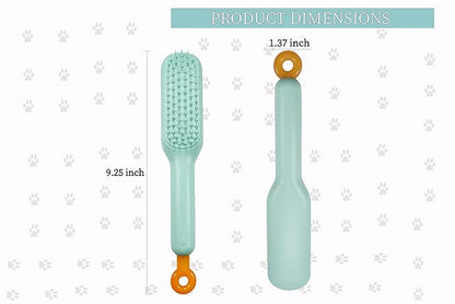 Stretchable Puppy Brush ， Soft Dog Brush - Gentle Grooming Brush for Small Dogs, Perfect for Yorkie, Shih Tzu, Maltipoo ，Dog Hair Remover Brush (Green)